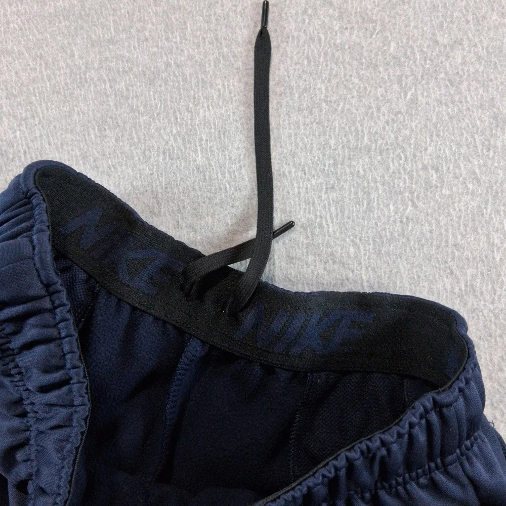 Nike Dri-FIT Athletic Pants Mens‎ Medium Navy Blue Straight Leg Fleece Lined